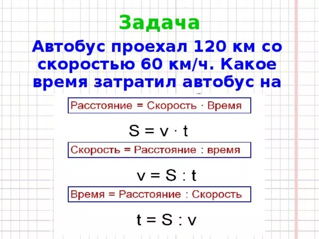 Автобус проехал расстояние