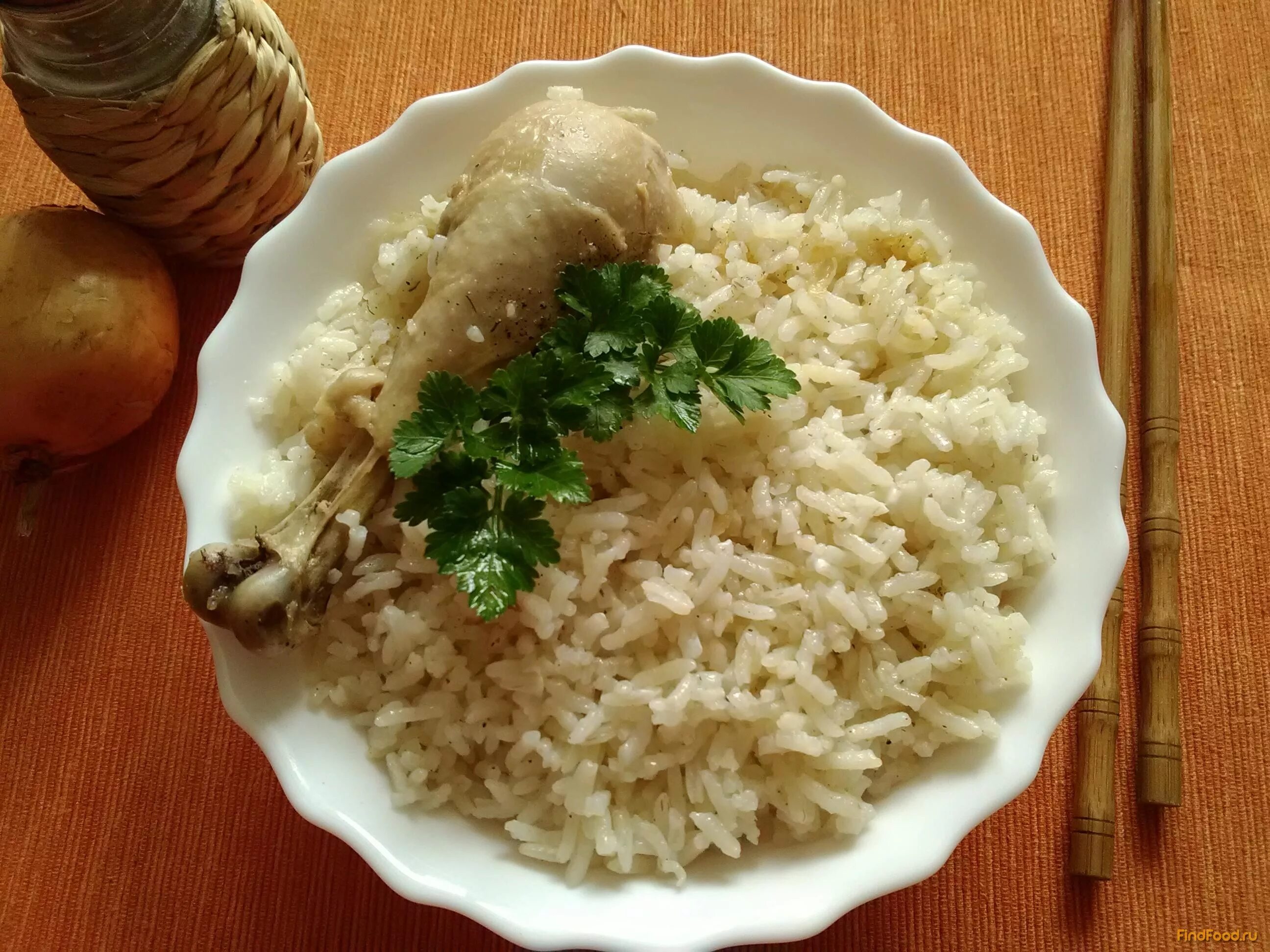 Филе кур с рисом