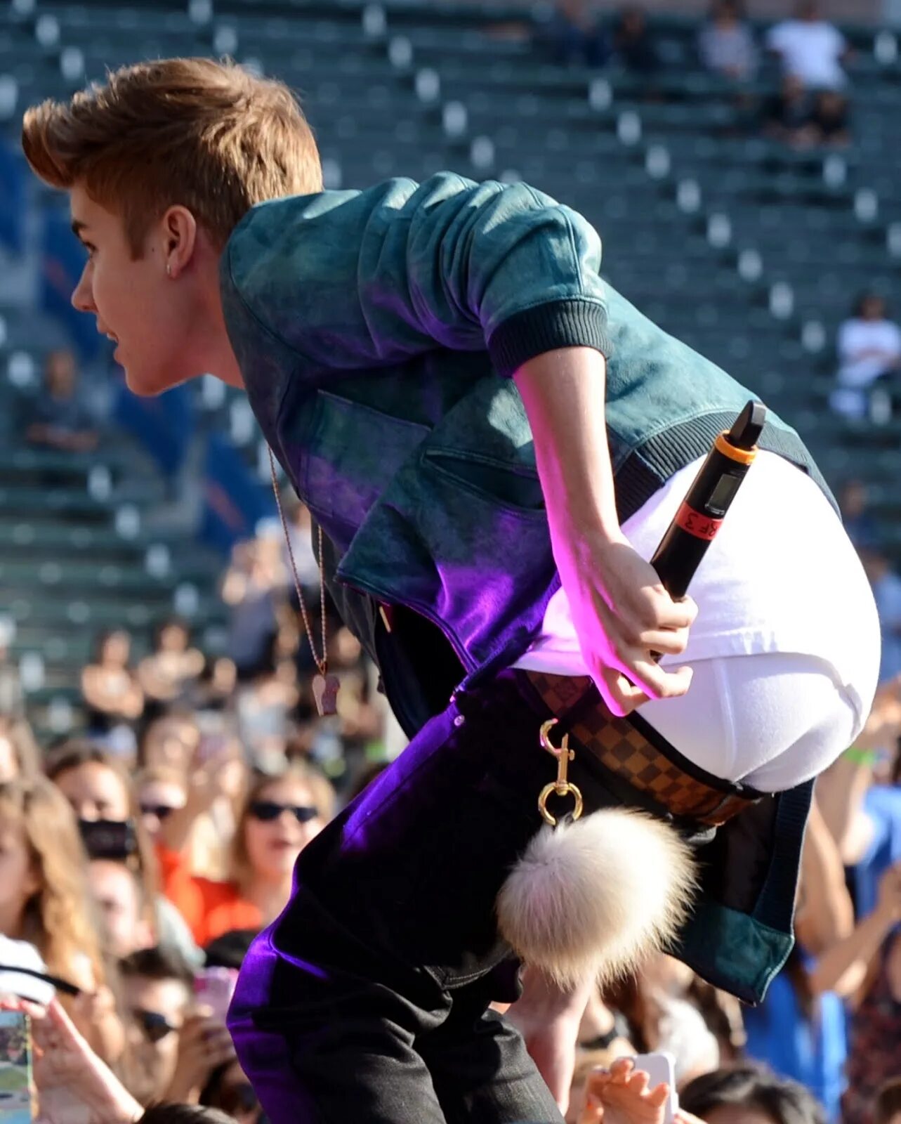 Flashing his. Justin Bieber 2012 Wango Tango. Justin (Singer, born 2002).