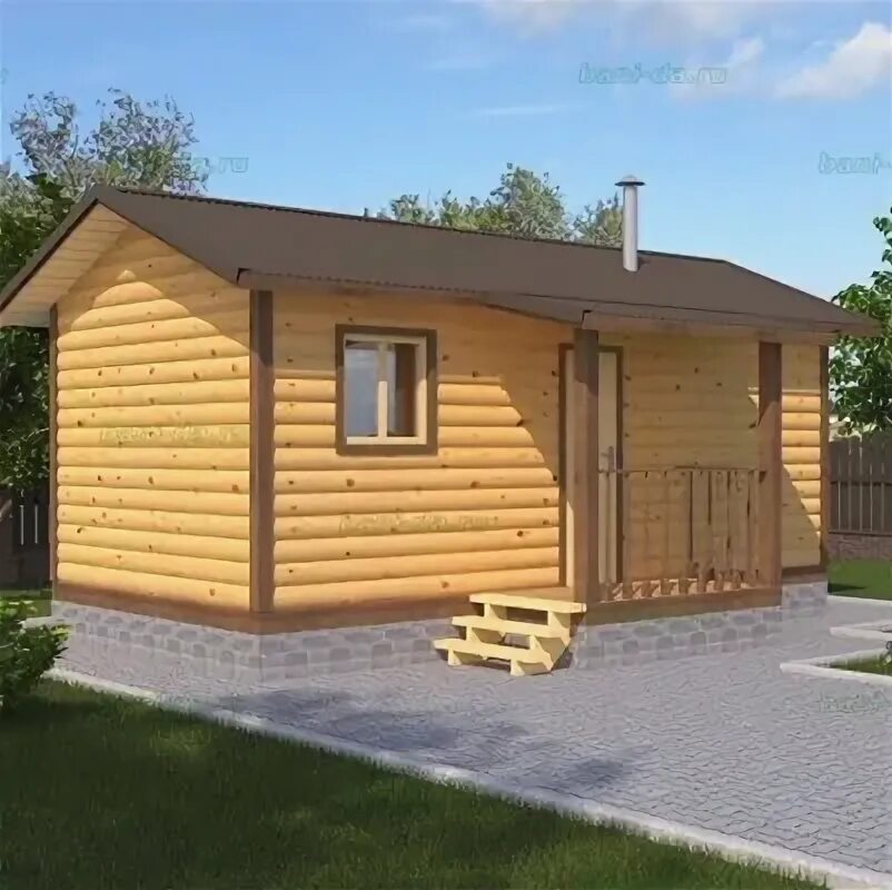 Баня из бруса проекты и цены москва Дом из мини-бруса 13.5 м2 Дачные дома из мини-бруса "Славянский Дом"