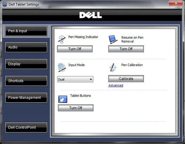 Dell setting. Dell setting