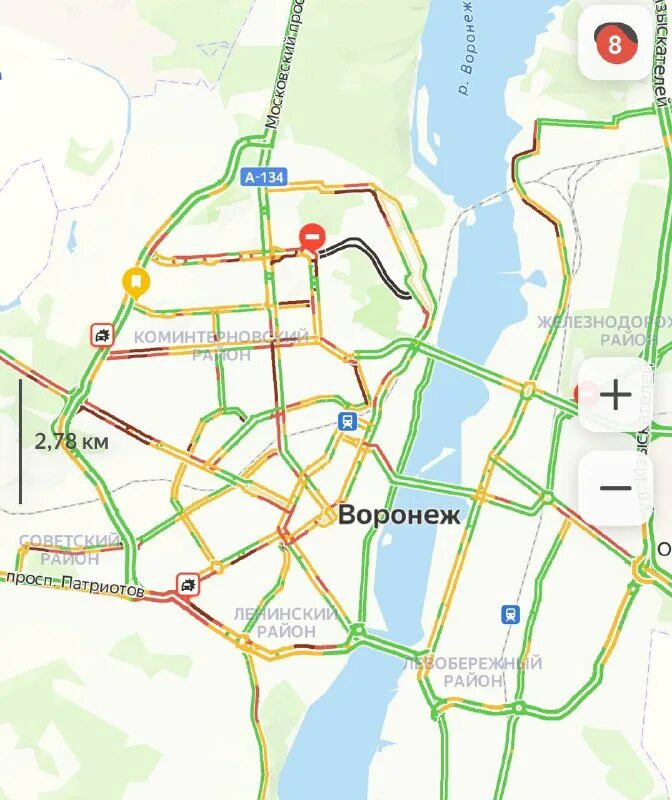 пробки воронеж баллы