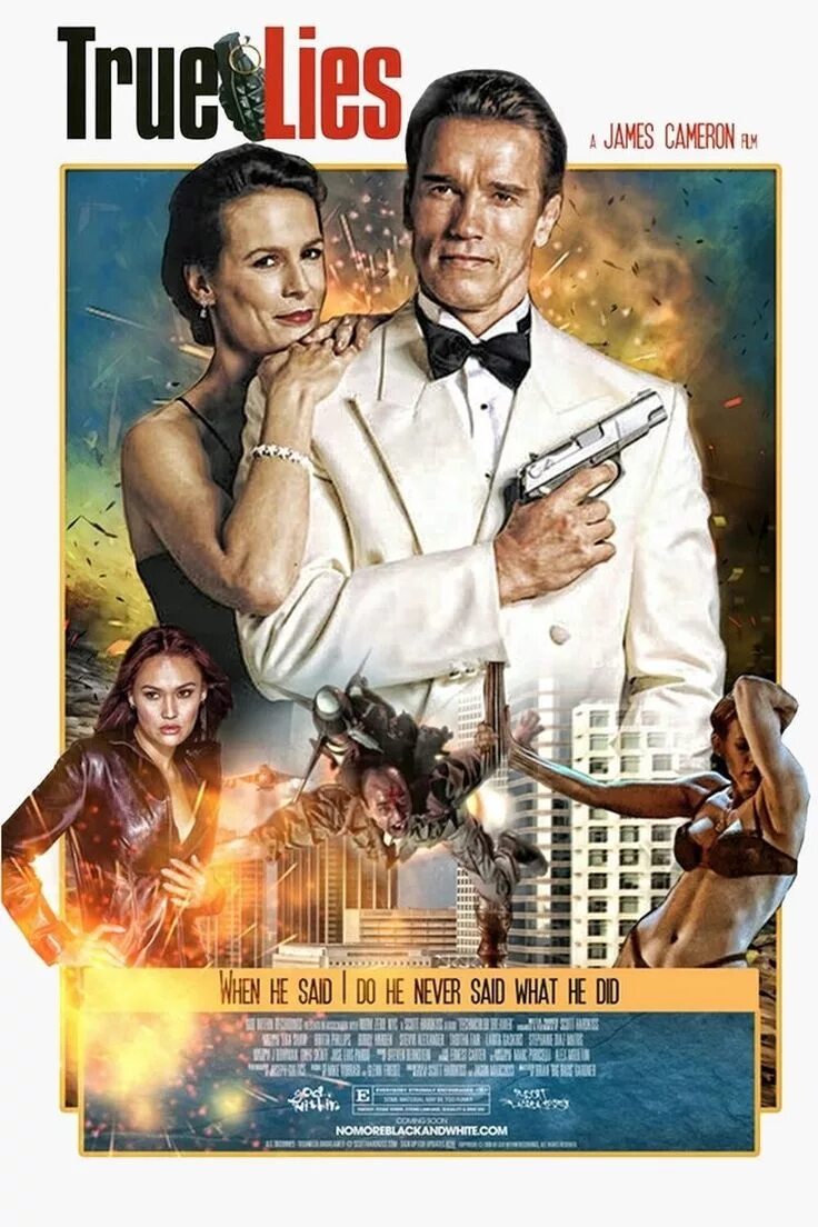 True posters. Правдивая ложь - true Lies (1994. Правдивая ложь 1994 Постер.