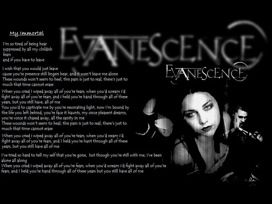 Песня my immortal. Эми ли my Immortal. Evanescence in Immortal. Evanescence my Immortal текст. Эванесенс май иммортал.