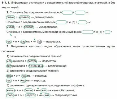 Сложение сложных слов