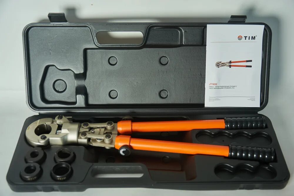 Пресс-инструмент для металлопластика (16-32) tim jt-1632. Прессовые инструменты. Универсальный аксиальный пресс tim ft-1225 (16-25 мм). Пресс-инструмент ручной с комплектом насадок 16-20-26-32 (тип тн) (fora). Пресс-инструмент зубр 51615.