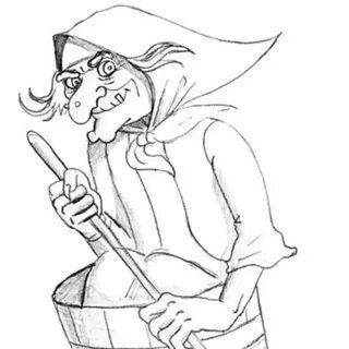 Нарисовать рисунок баба яга