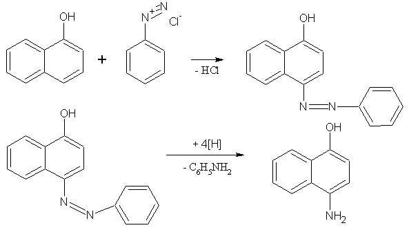Альфа нафтол азосочетание. 8 Аминонафтол 1 с 4 нитробензолдиазонийхлоридом. Реакция азосочетания с бета нафтолом. 1-Амино-8 нафтол-3,6-дисульфокислоты. Альфа нафтол