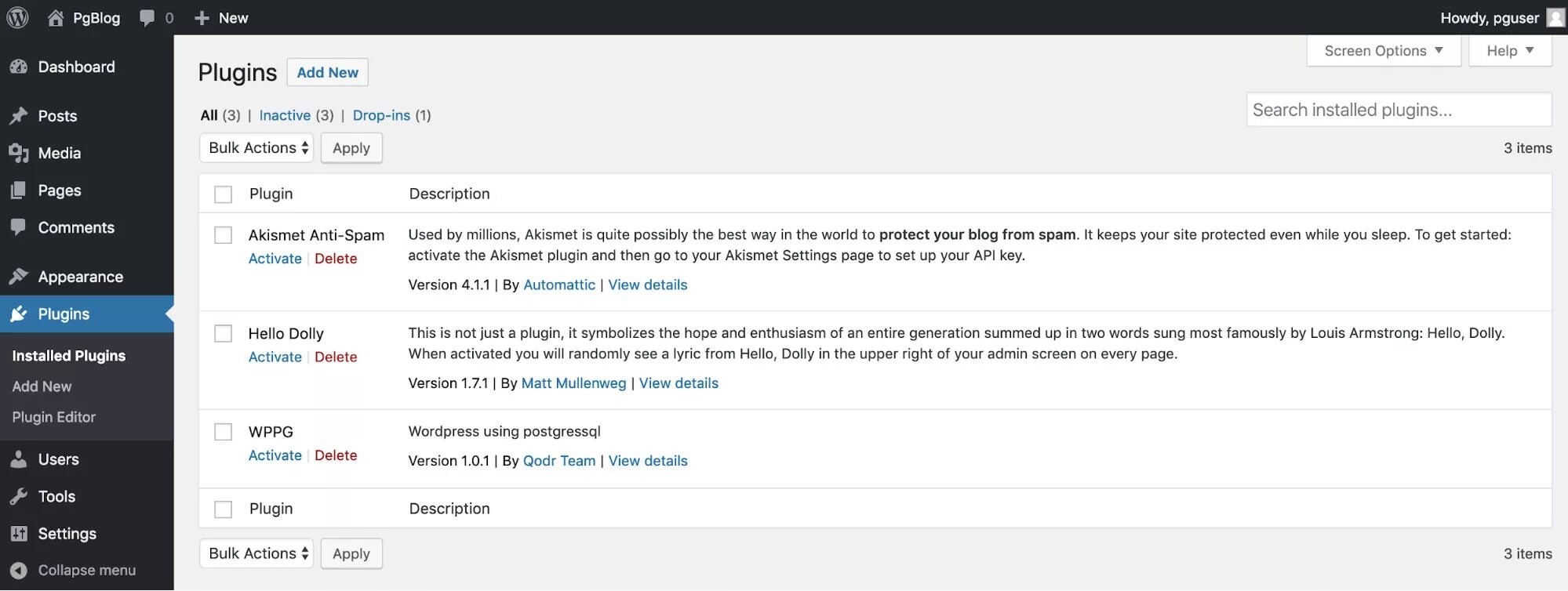 Website plugins