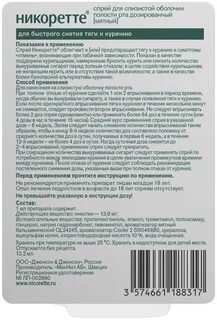 Никоретте спрей инструкция