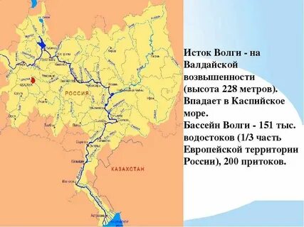 Где находятся притоки реки волги