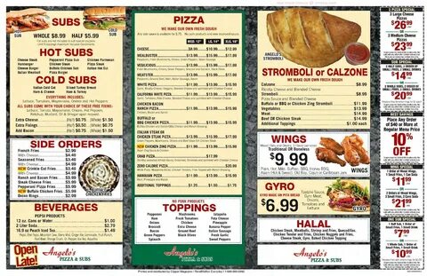 Angelo's Pizza & Subs меню.