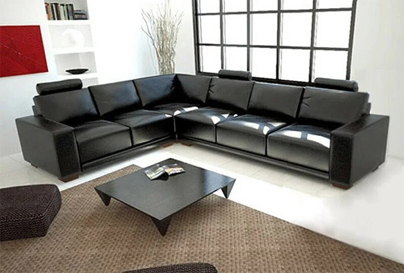 Модульный диван Swan Hills. Большие диваны для гостиной. Огромный диван в гостиную. Диван модульный кожаный.