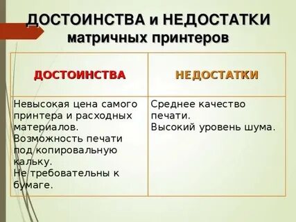 Принтер достоинства