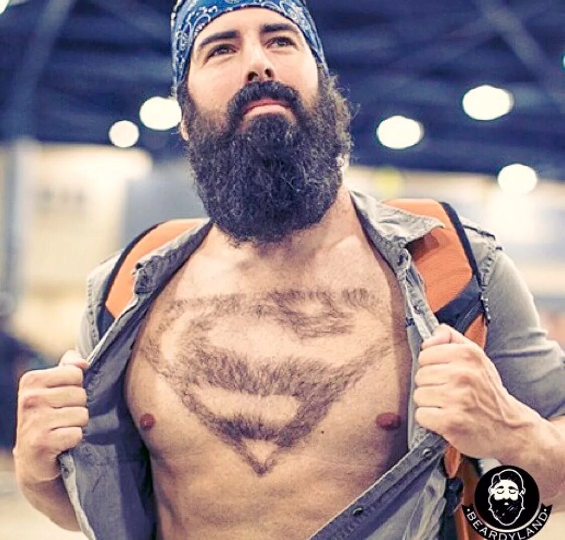 He has a beard