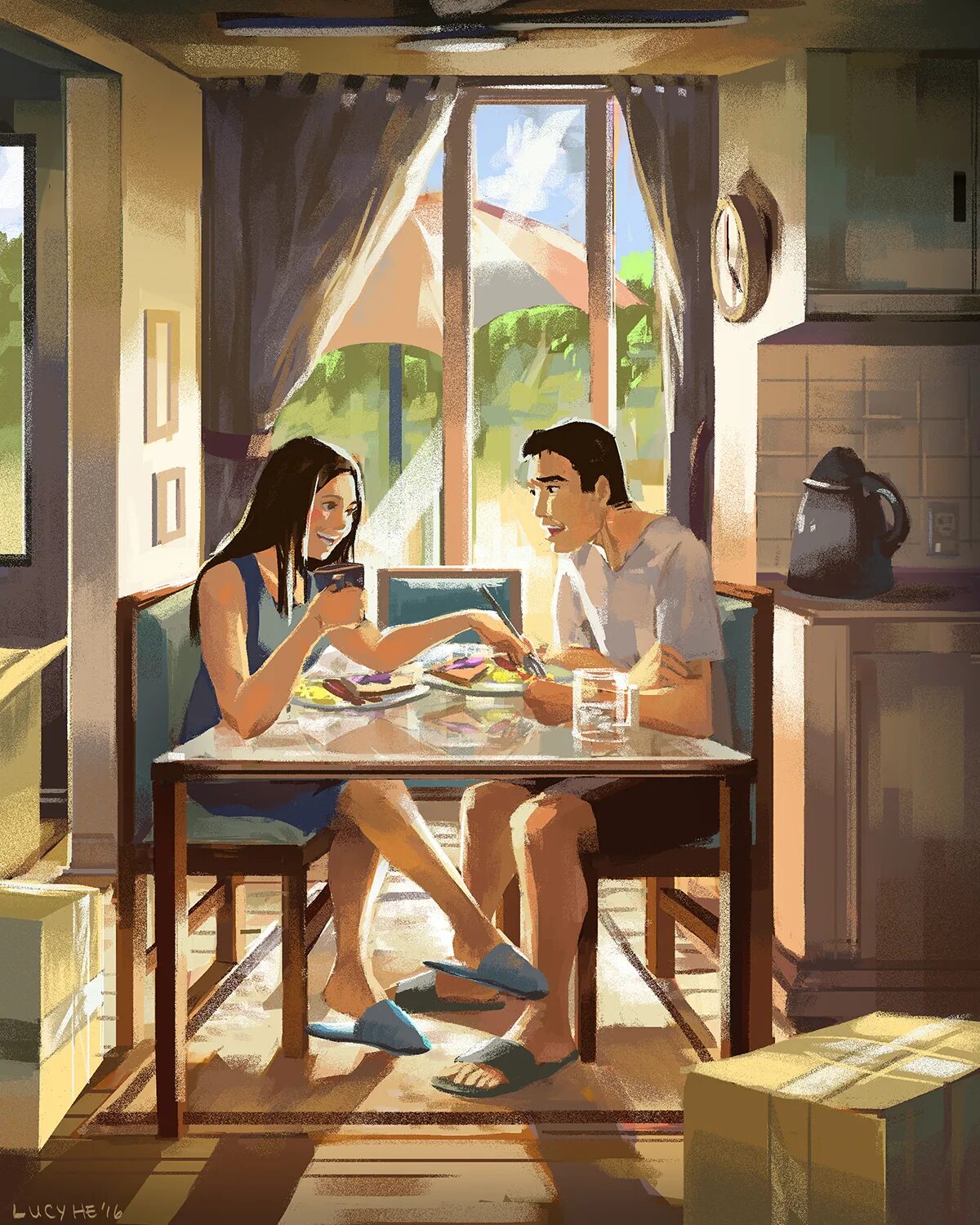 Living life everyday. Картины для семейного кафе. Интересные картины -семья дома эро. Illustrates everyday Life. BEEBL художник everyday картина.