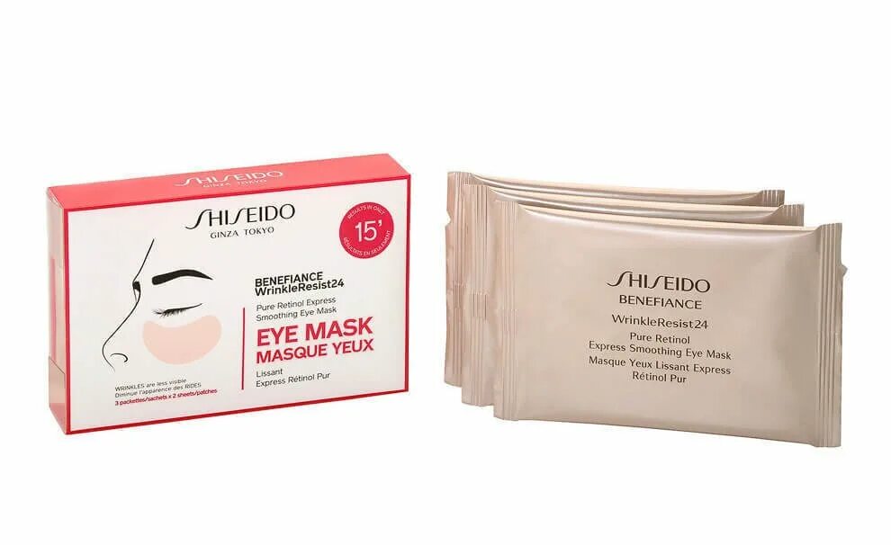 Патчи shiseido. Набор Shiseido Benefiance. Shiseido патчи маска. Shiseido маска для глаз. Shiseido Benefiance wrinkleresist24 Pure Retinol ex Eye Mask.