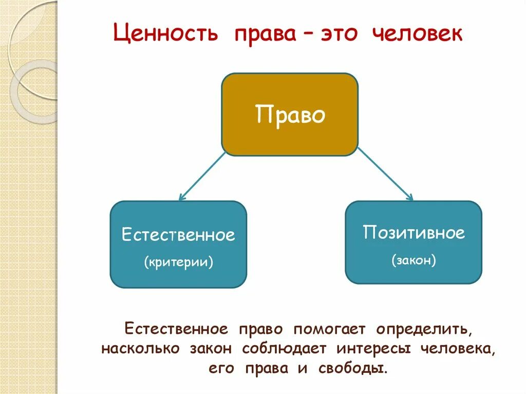 Позитивное право и естественное право различия