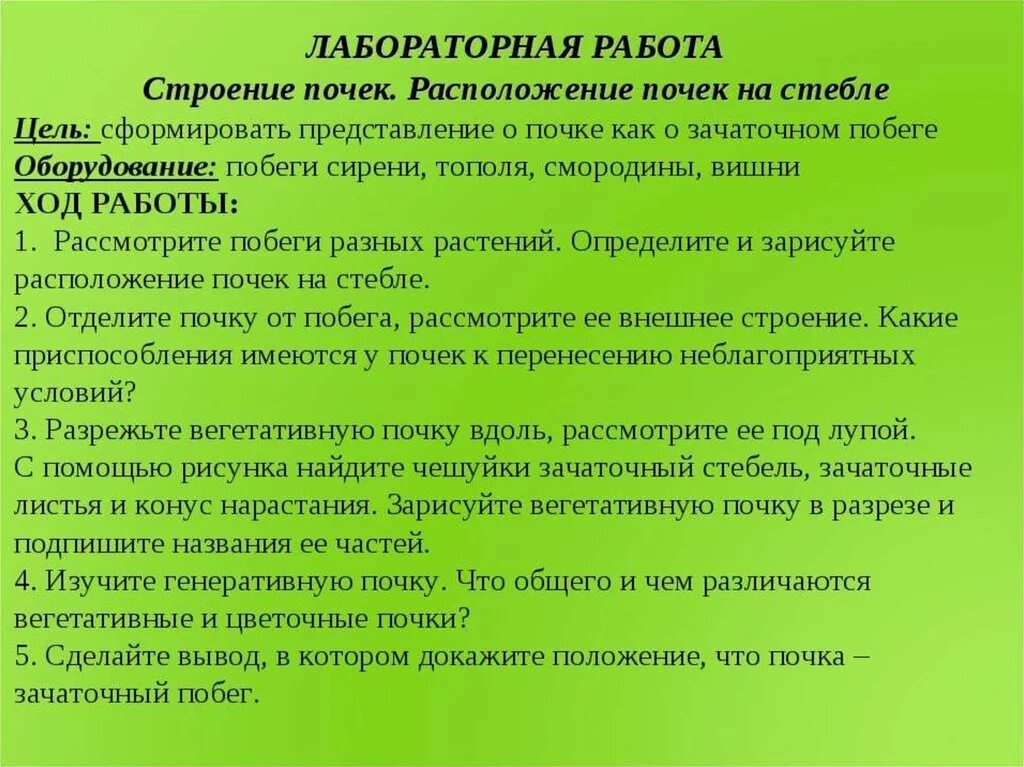 Тема цель оборудование ход работы
