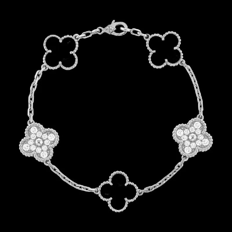 браслет ромашки. браслет с ведьмиными символами. браслет vintage alhambra 5 мотивов. цепочка ван клиф оригинал. браслет vintage alhambra 5 мотивов.