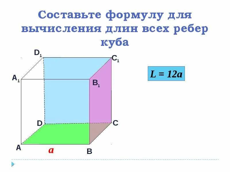 Куб ребро формула. Ребро Куба формула. Длина ребра Куба формула. Сумма длин всех ребер Куба формула.