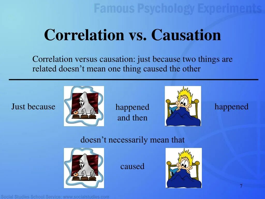 A difference between two things. Causation vs correlation. correlation is not causation. the difference between causation and correlation. causation examples.