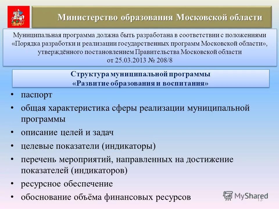 Государственная программа образование подмосковья