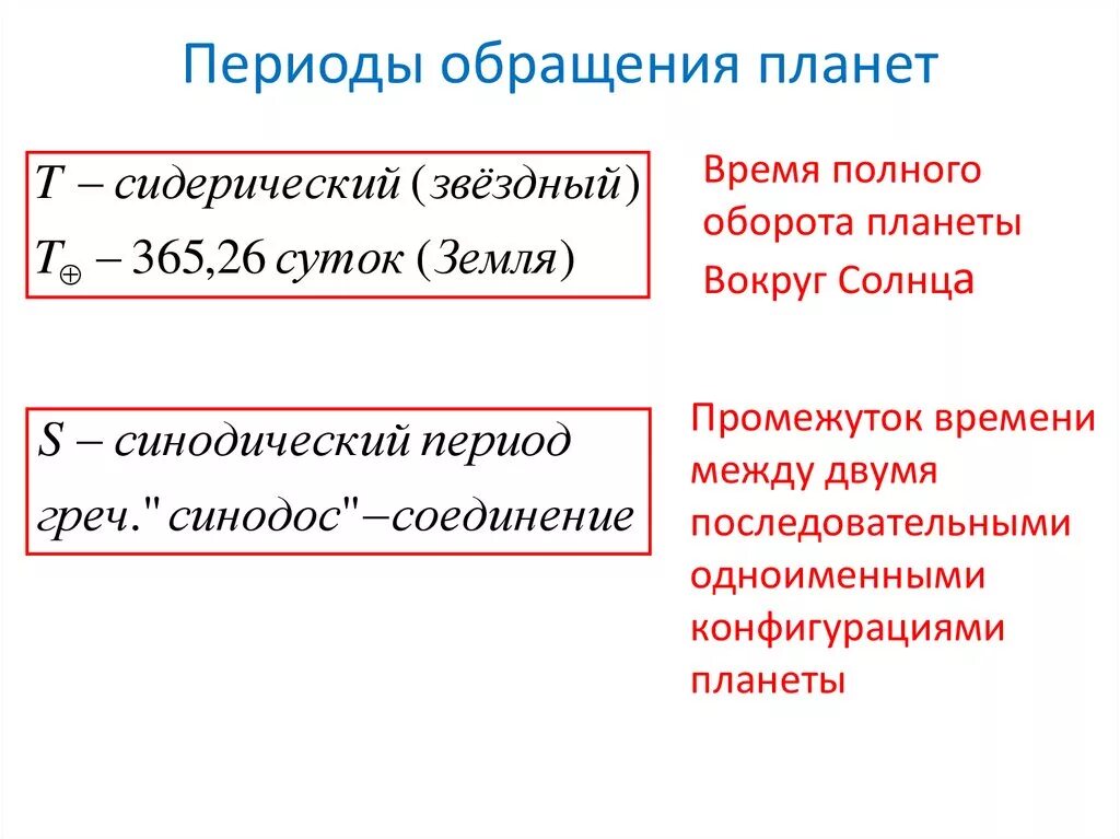 Периодом обращения называется. Синодический период обращения планеты. Связь синодического и сидерического периодов. Синодический и сидерический периоды. Формулы синодического и сидерического периодов.