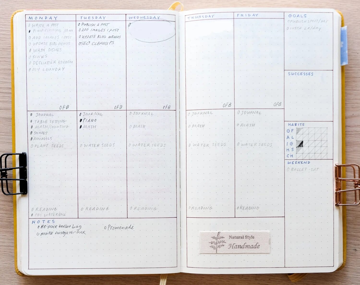 Week journal. Week journal