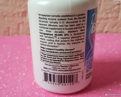 Doctor s best serrapeptase 40 000 spu
