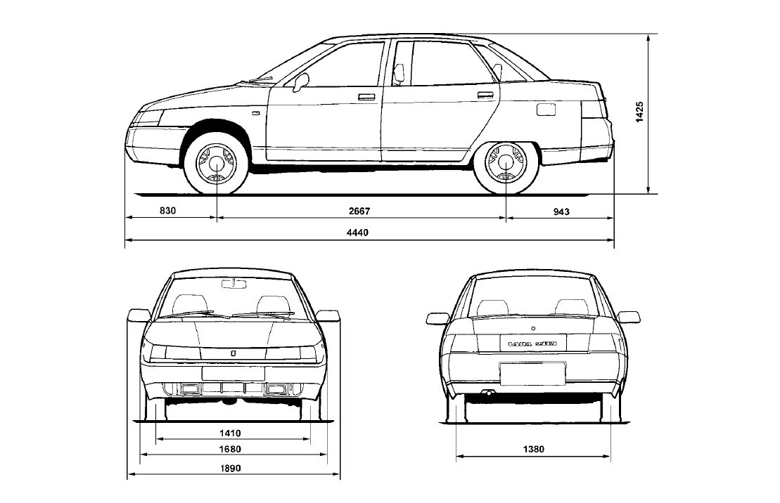 Ваз 2110 чертеж