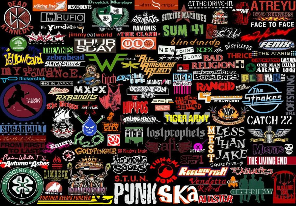 Логотипы рок групп. Панк логотипы. Логотипы панк групп. Панк рок логотип.