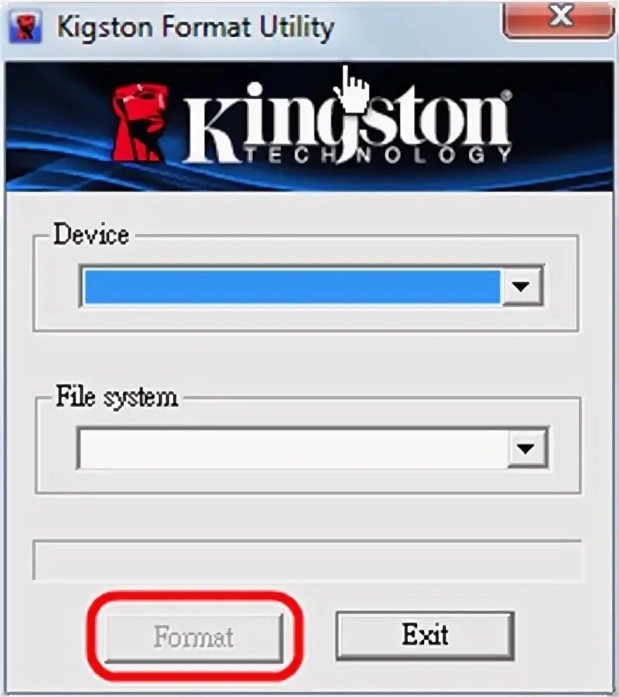 Kingston format utility. Kingston format utility