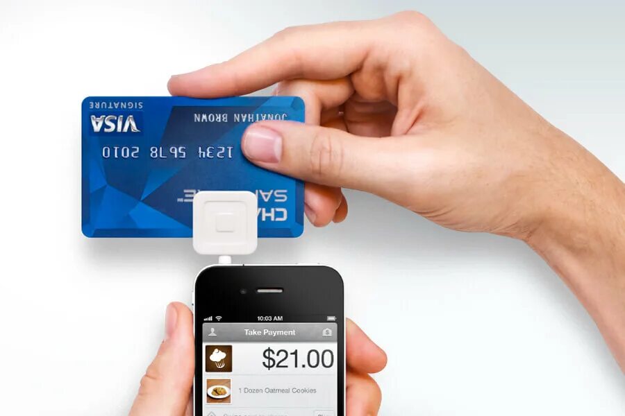 Банковская карта без NFC. Instant credit Card payments. Application Card. Презентация Square payment.