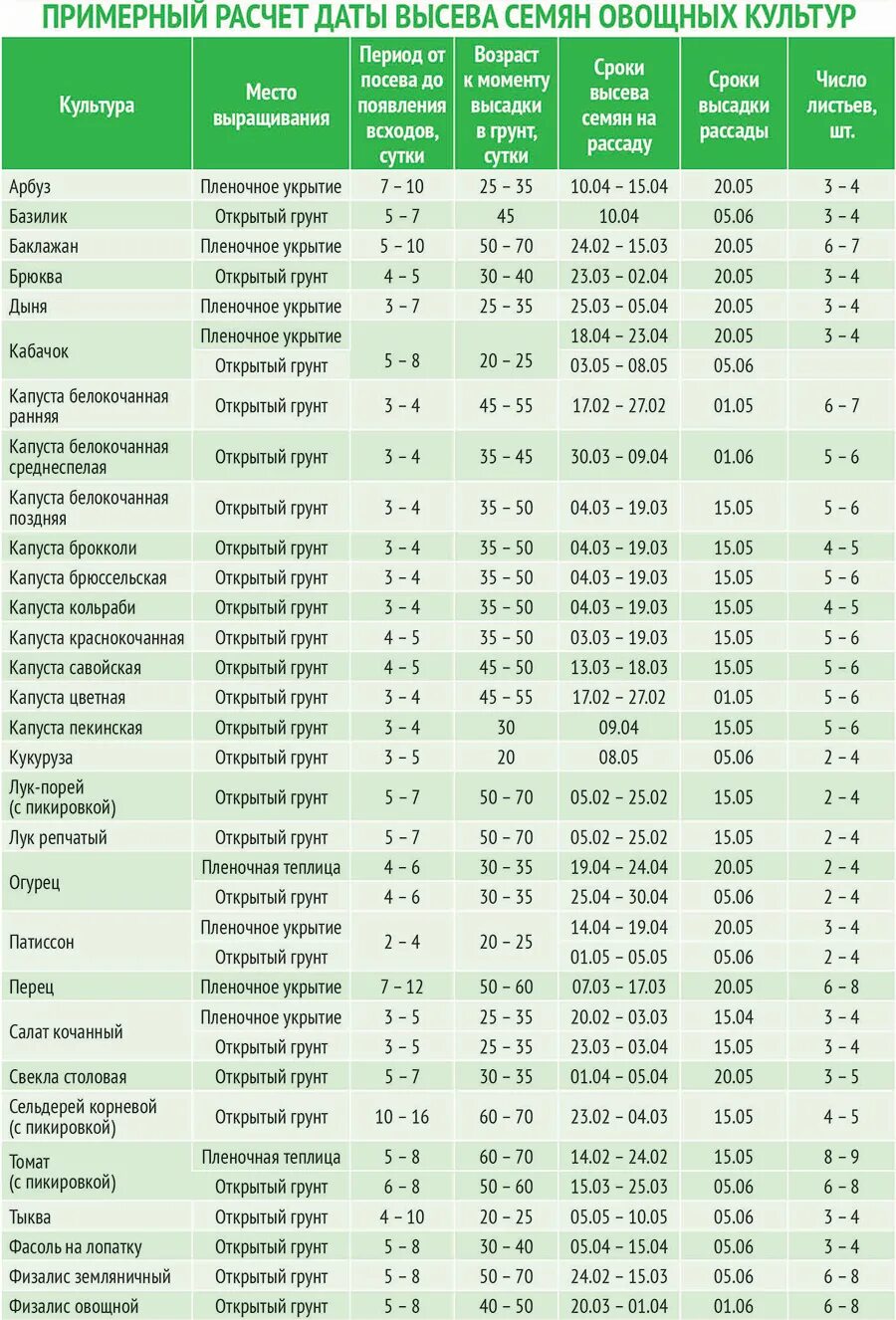 В какие дни можно высаживать рассаду. Таблица сроков высадки рассады овощей. Сроки посева семян на рассаду в Подмосковье таблица. Таблица сроки посева в открытый грунт семена. Сроки посадки овощей таблица.