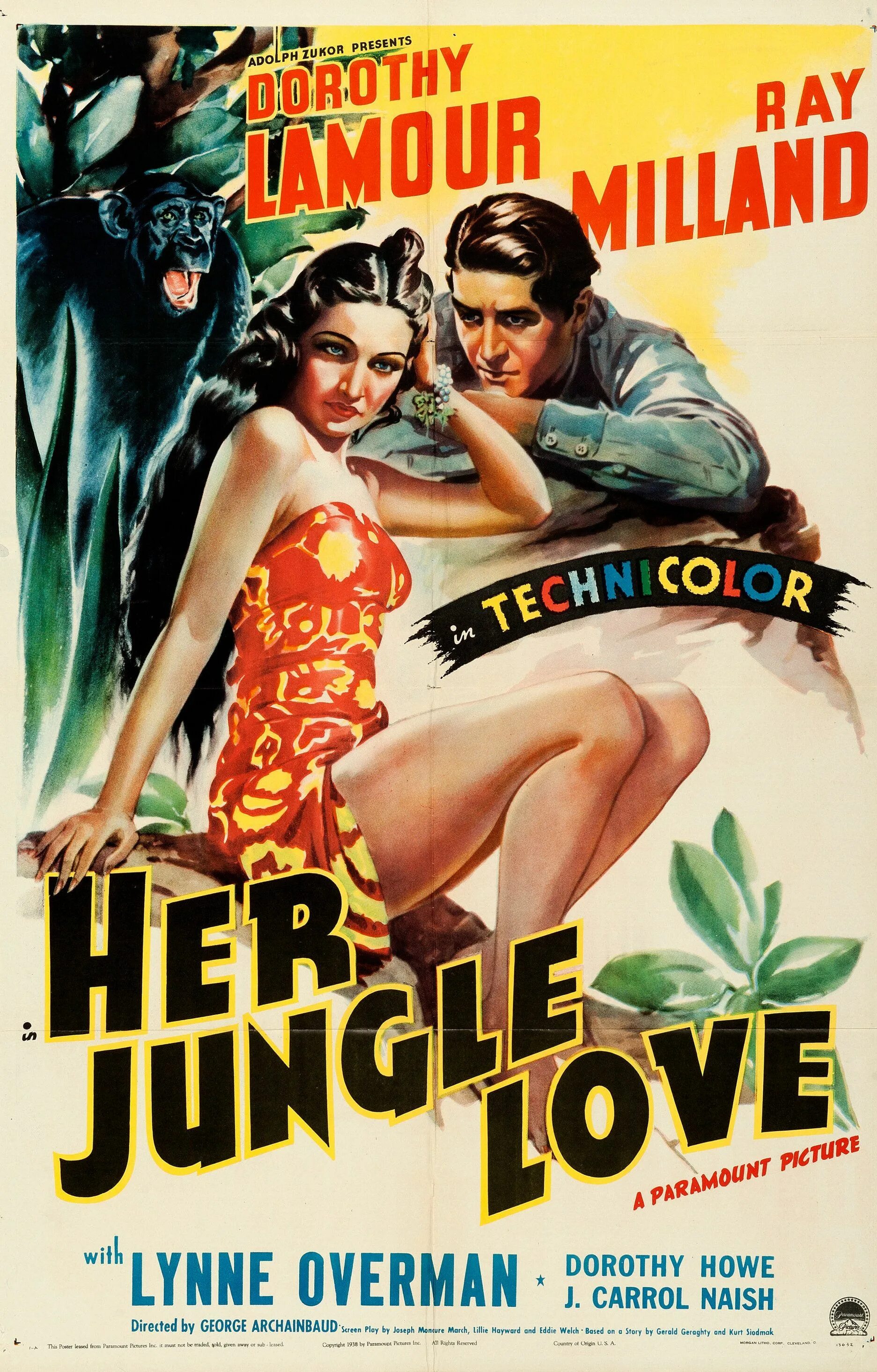 Jungle love. Ray Milland. Любовь в джунглях. Doro плакаты постеры.