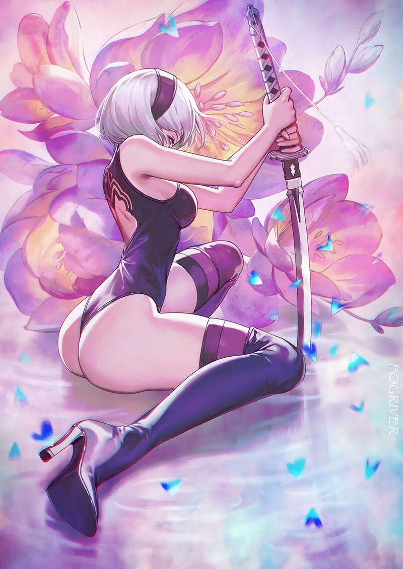 2b automata 18. Ниер автомата 2b. Ниер автомата 2b 18. NIER Automata +18 арт.