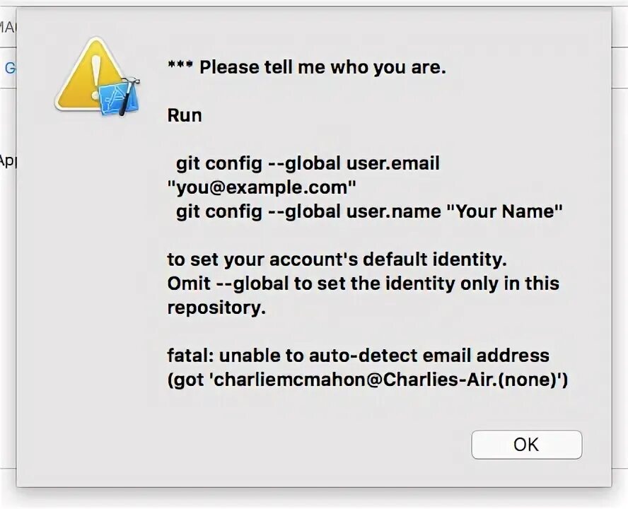 Git config global user. Git config --Global user.email "you@example.com".