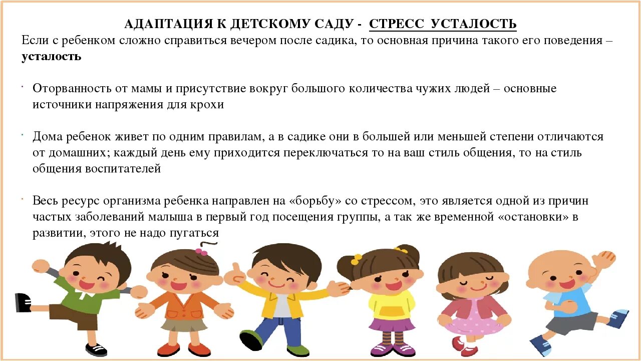 3 группы адаптации. Адаптация в детском саду. Адаптация ребенка в ДОУ памятка для родителей. Легкая адаптация ребенка в детском саду. Алгоритм адаптации к детскому саду.