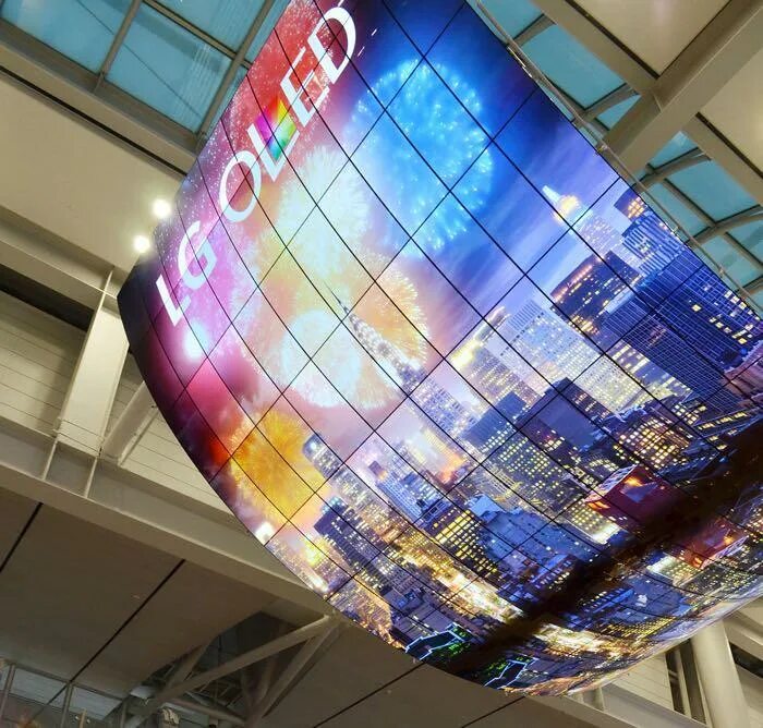 Мир без экранов. OLED экран. OLED дисплей большой. Самый большой видеоэкран в мире. Необычный экран.