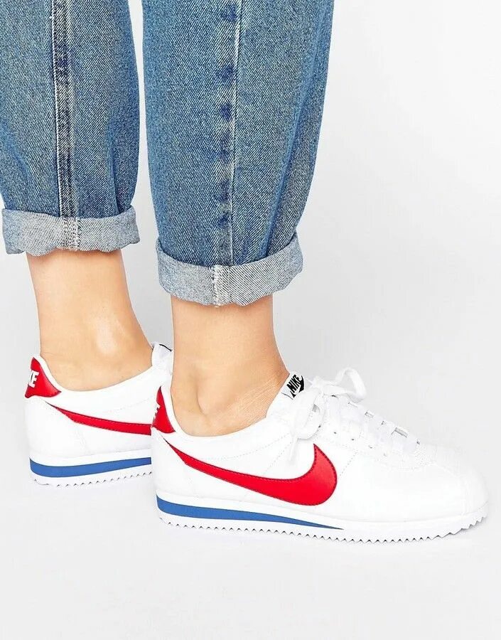 Кожаные кроссовки в стиле ретро Classic Cortez-Разноцветный Nike 5272431 - цена 
