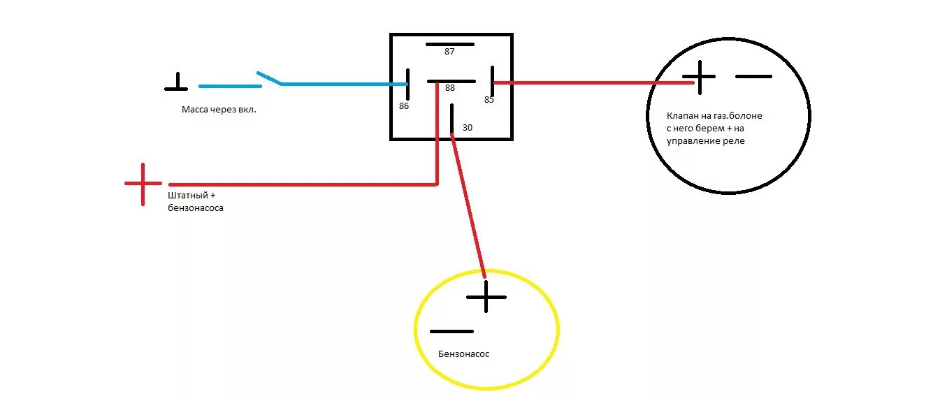 Не отключается бензонасос. Реле для отключения бензонасоса на ГБО 4 поколения. Подключить бензонасос через реле. Схема отключения бензонасоса при включении ГБО. ГБО 4 поколения отключение бензонасоса.
