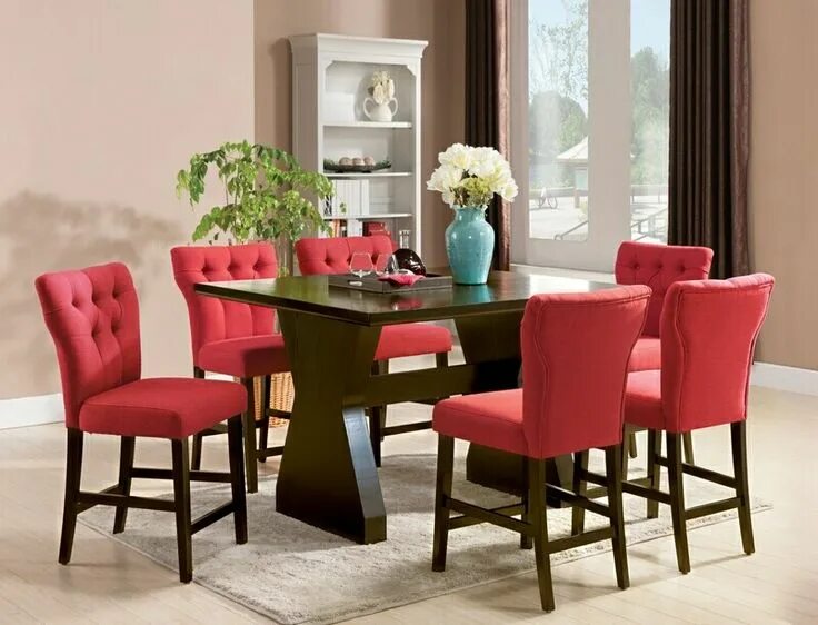 House tour: Happy-glam Georgian home Style at Home Dining room design, Pink dini