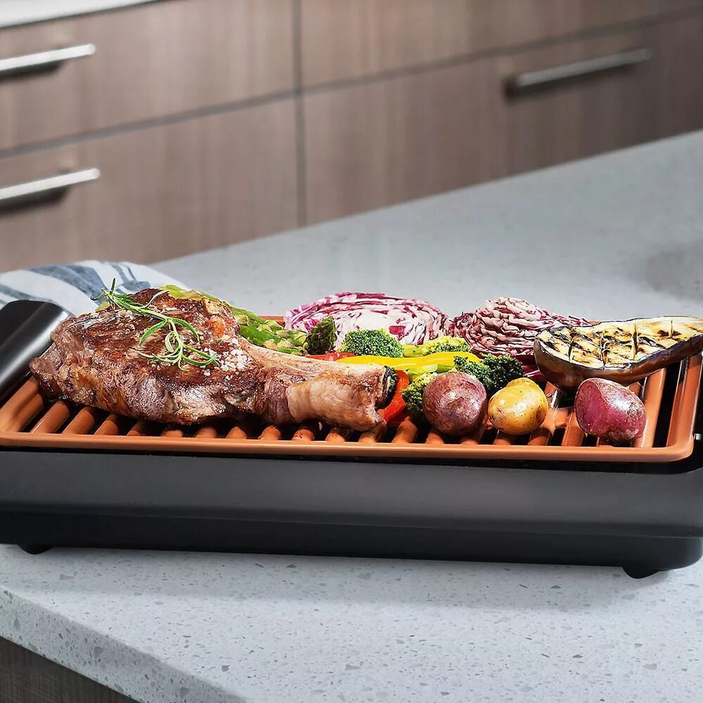 Nonstick Electric Indoor Smokeless Grill. Smokeless BBQ Grill. Maxima Electric Griddle/Grill. Подогрев гриль. Гриль браун