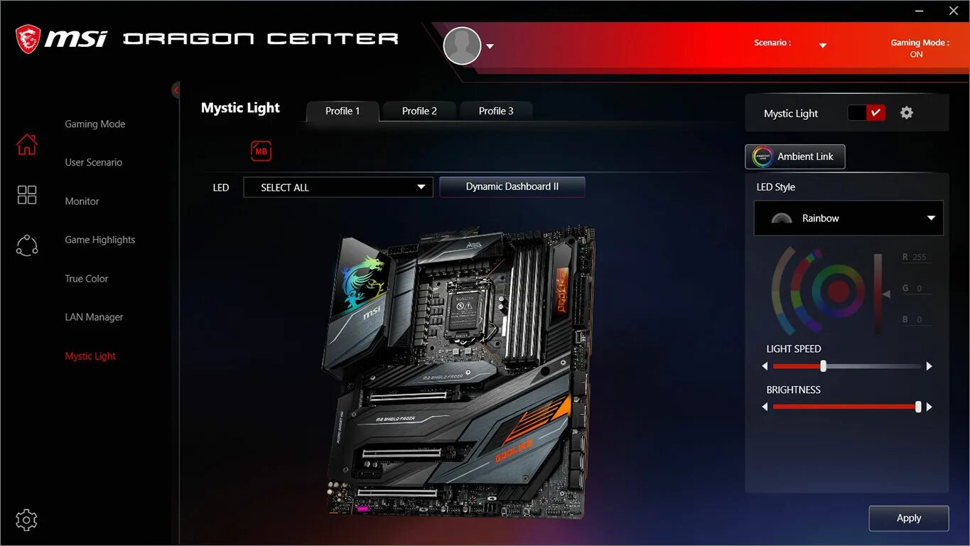 Как изменить подсветку msi. Msi center подсветка. msi mystic light. msi подсветка программа. профили подсветки msi.