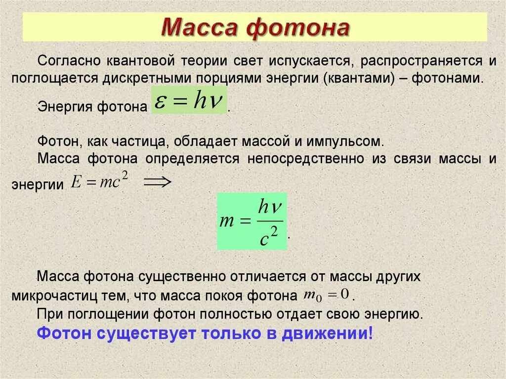 Сколько весит свет