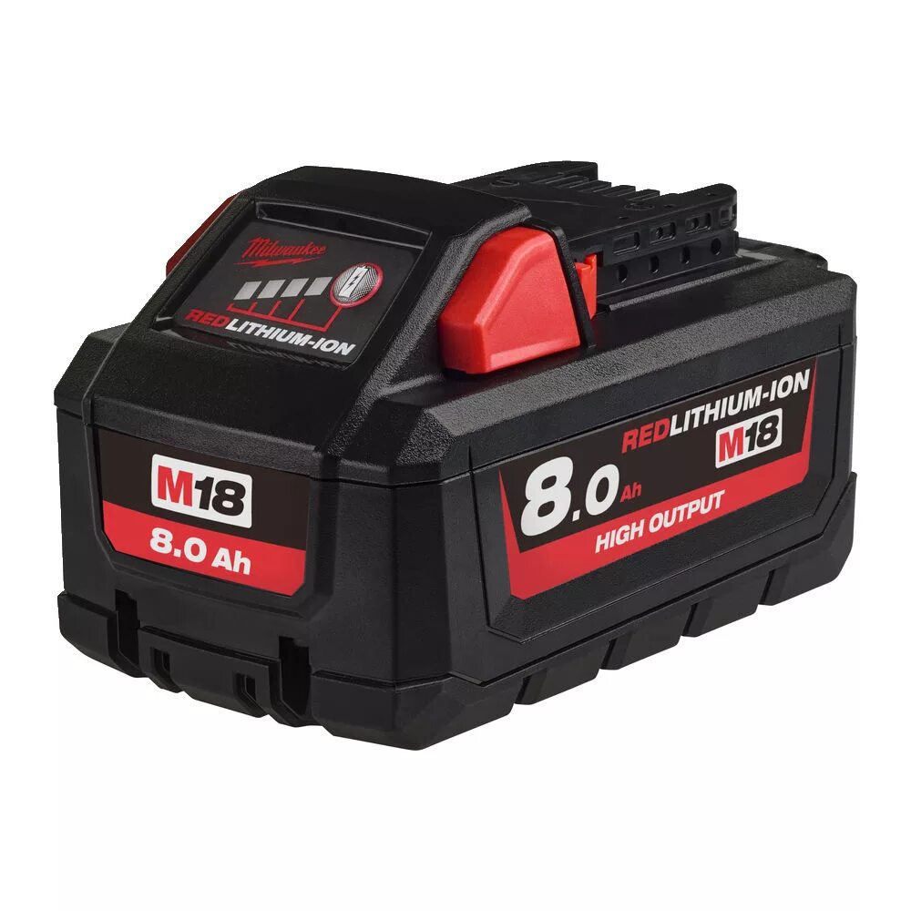 Battery m. Аккумулятор Milwaukee m18. Milwaukee аккумулятор v18. Milwaukee-m18hb8-4932471070. Аккумулятор Milwaukee m18 hb8.