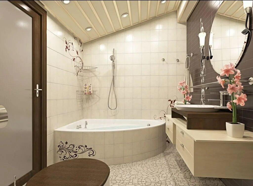 Ванна комната в квартире. Интерьер ванной комнаты в квартире. Красивые Ванные в квартире. Красивые угловые Ванные комнаты. Интерьер с угловой ванной.