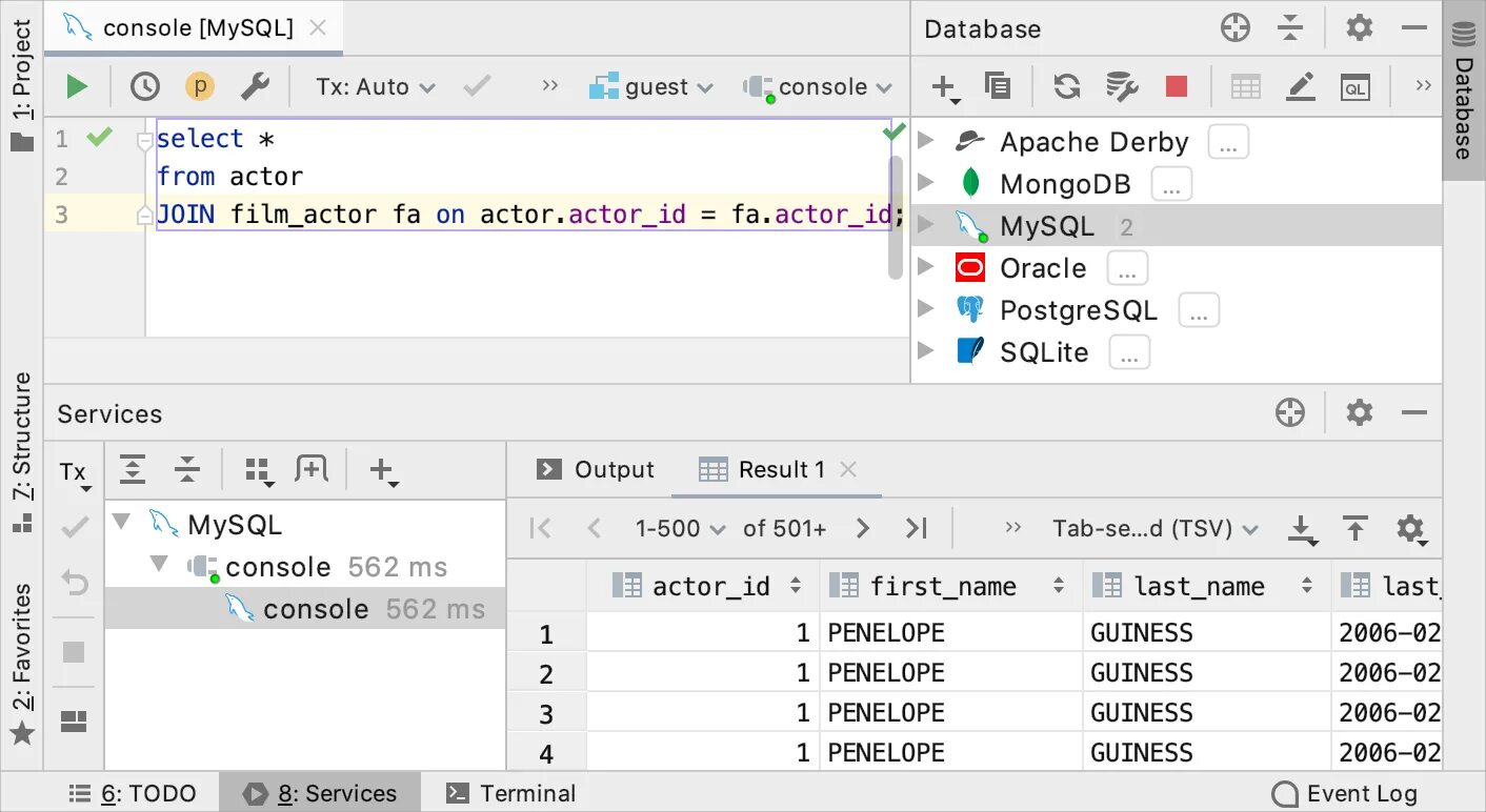 Simple edit. SQLITE show Tables. DB objects.