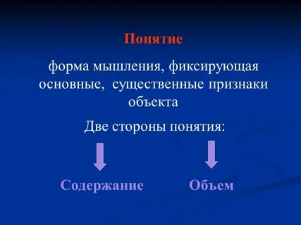 Форма мышления фиксирующая основные признаки объекта